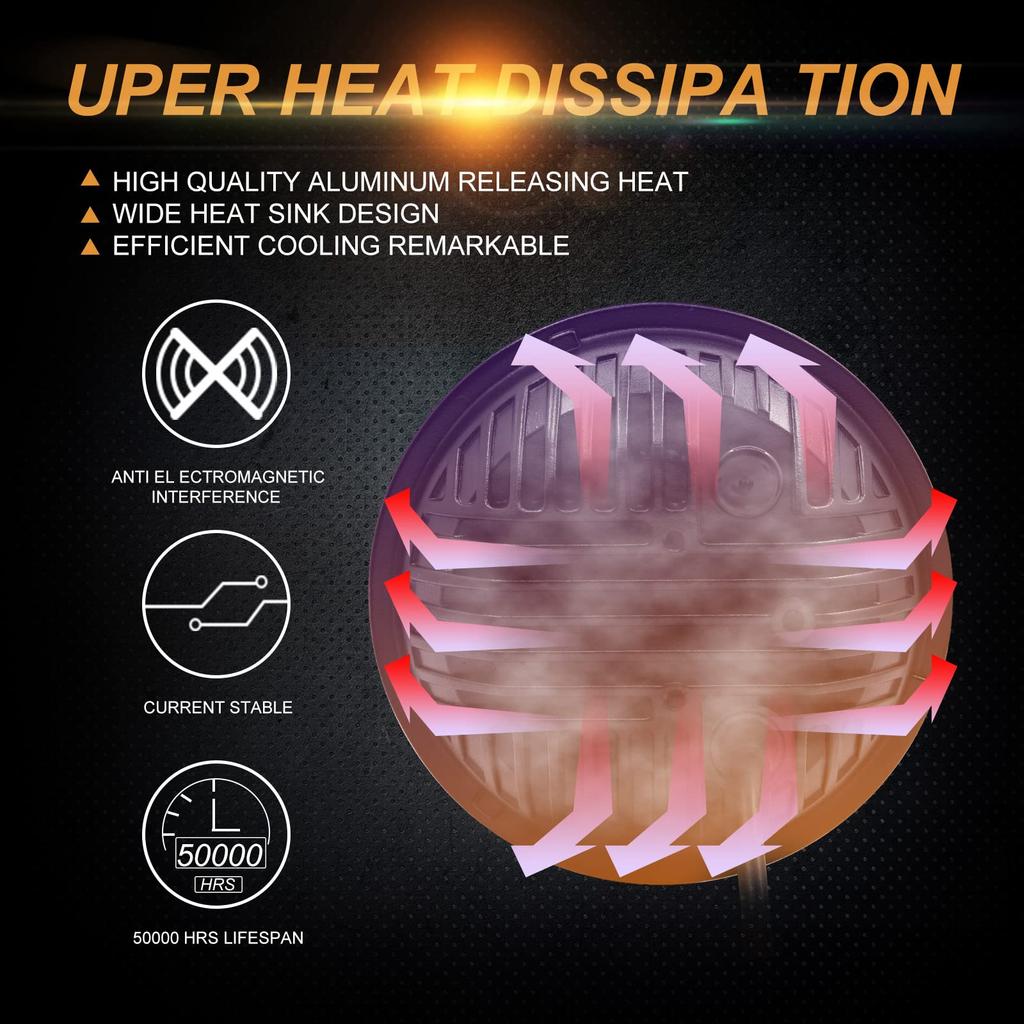 Светодиодная фара дюймовая фара Harley луч светодиодный прожектор светодиодный рабочий свет противотуманная фара универсальная замена H5006 высокая яркость водонепроницаемая IP68 круглая