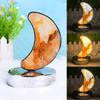 Natural Crystal LED Lamp Multi Shape Heart Moon Star Butterfly USB Night Light for Gift
