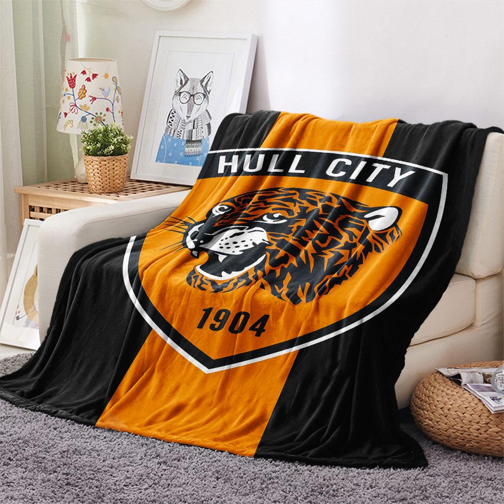 Hull City Art Printed Flannel Blanket, soft throw for bedroom sofa, washable, Christmas present, great gift.