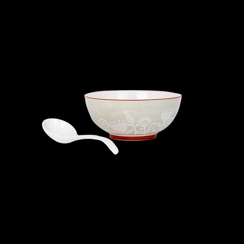 Керамическая большая миска для супа и рамена Jingdezhen, 8 дюймов