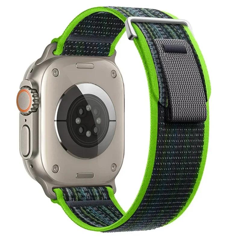 Adjustable Nylon Elastic Smart Watch Bands for Apple Series 10 42mm to Fit 38mm 40mm 41mm 44mm 45mm 46mm 49mm
