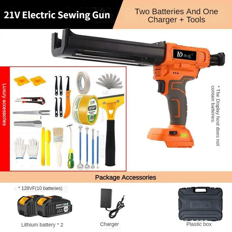 21V Household Repair Power Tool Fully Automatic Beauty Seam Glue Machine Electric Double Tube Glue Gun