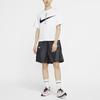 Nike Спортивная одежда с наложением логотипа, минималистичная модная футболка с коротким рукавом, женские топы, белые CU5683-100