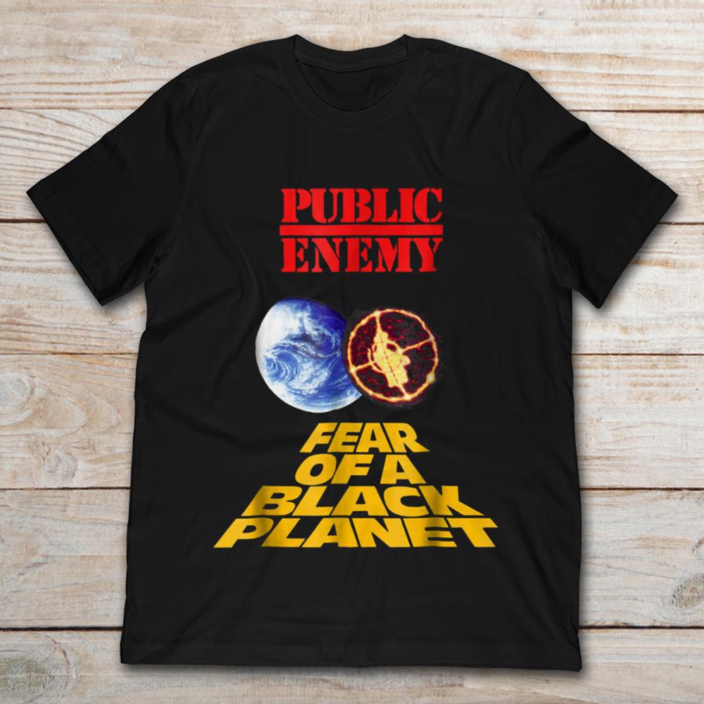 Футболка Public Enemy Fear Of A Black Planet Черная Размер S M L 234XL EE113 Унисекс Футболка