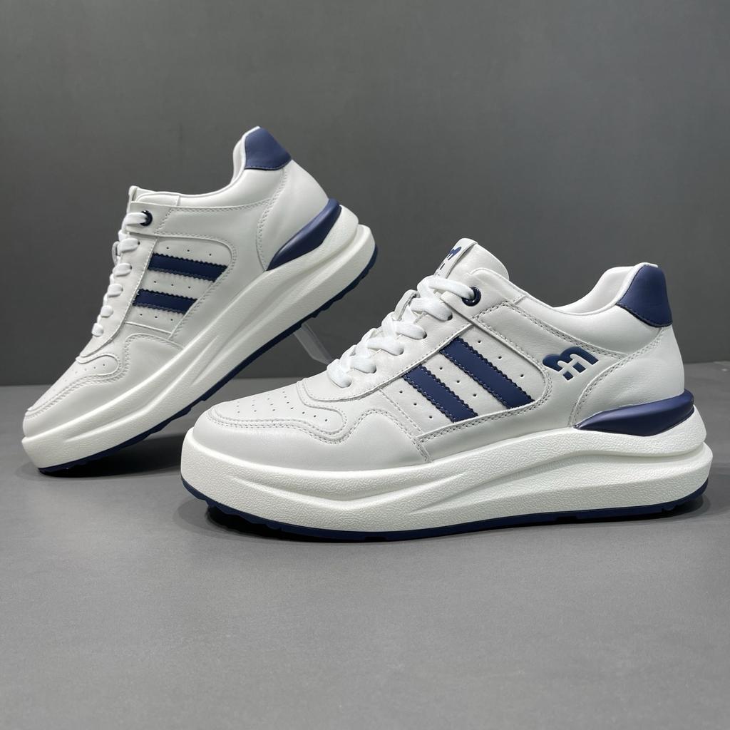 Leather platform inner height increase 2026 men's shoes casual versatile dad shoes men's platform sports shoes