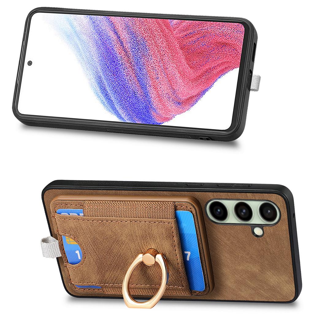 For Samsung Galaxy A26 5G Magnetic Case PU Leather Back Cover with Detachable Card Holder