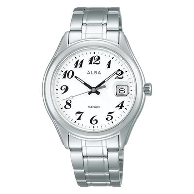 Часы Seiko Watch Alba, кварцевые, из нержавеющей стали, водонепроницаемые, для повседневной жизни, аналоговые, SEIKO ALBA, мужские, женские (10 АТМ) (Серебряный (AEFJ408))