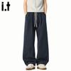 CHOCOOLATEit Men's Pure Cotton Loose Straight Cargo Pants