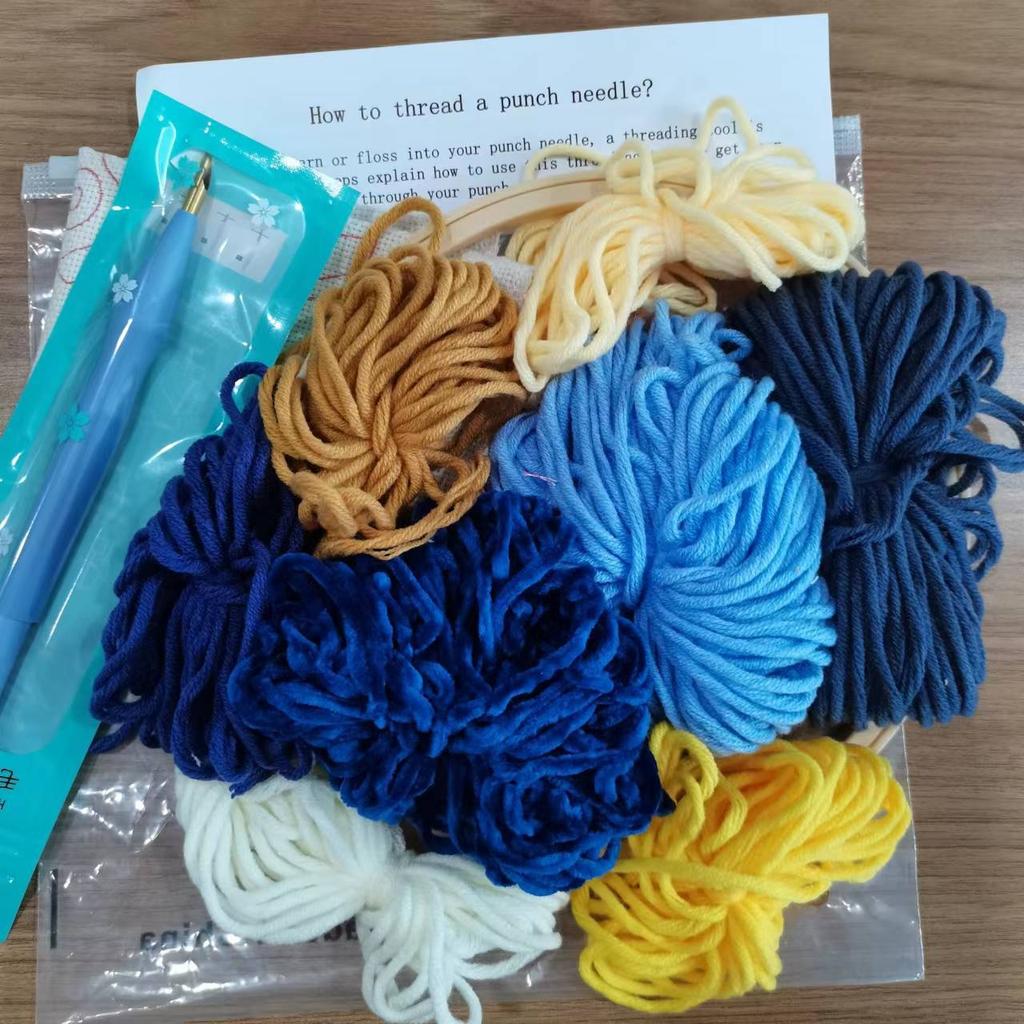 1 шт. Подставка с зеленым растительным и цветочным узором, вышивка русским швом, набор пряжи для DIY, вышивка крестом