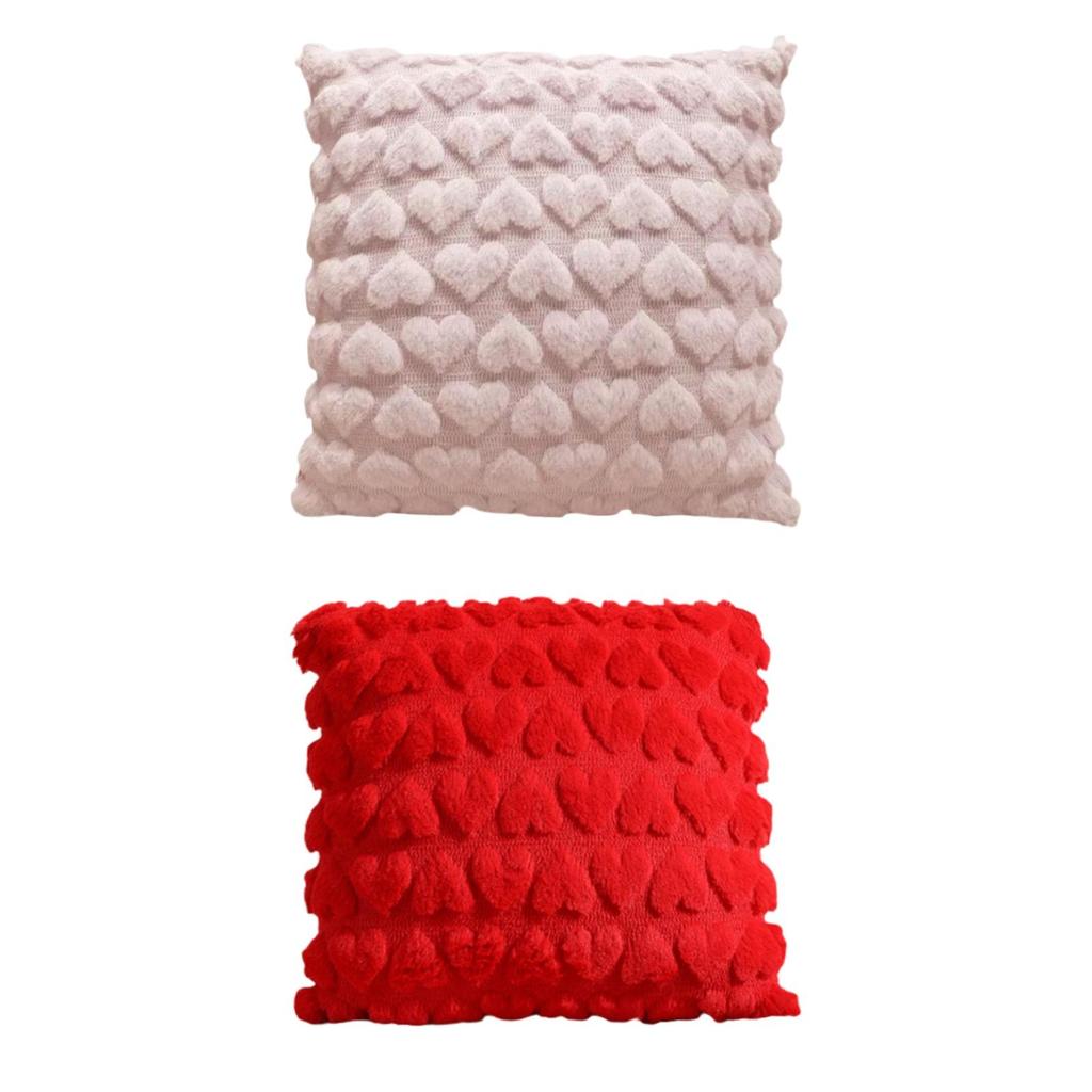 2Pcs Plush Pillow Covers Multipurpose Compact Supplies Pillowslip Throw Pillow Cover for Bed Bedroom Living Room Chair Couch