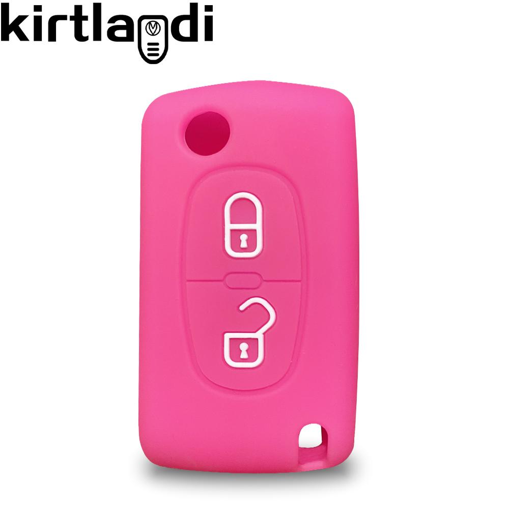 Чехол-брелок на 2 кнопки для Citroen C-Crosser C3 C4 Picasso Berlingo Чехол для Peugeot Partner Tepee 207 307 308 407 Брелок