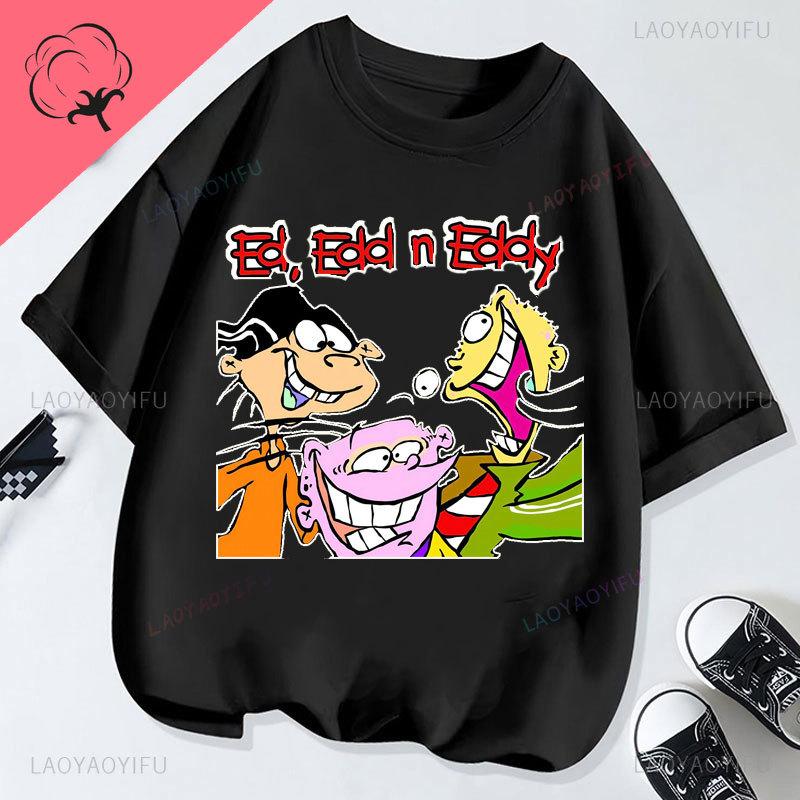 Футболка Ed Edd Eddy Телешоу Новинка Мультяшная Kawaii Милая Повседневная Смешная С Комическим Принтом Одежда Y2k Графические Футболки Хлопок Унисекс Топ