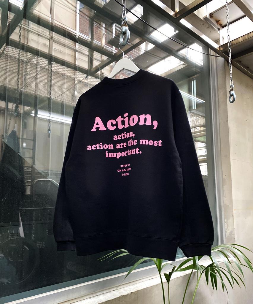 REIKU Rk Action Mtm Black Sweatshirt