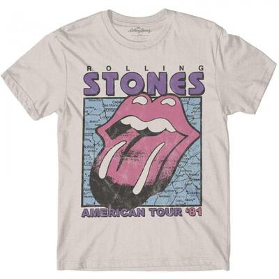 The Rolling Stones Футболка унисекс для взрослых с изображением карты американского тура