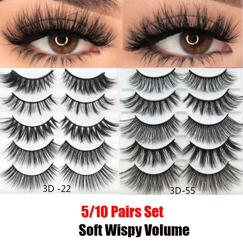 Mixed Styles Full Strips Wispy Fluffy Hair Crisscross Extension Tools False Eyelashes 3D Mink Hair