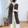 Women's  And Winter Outerwear Mid-length Imitation Lambswool Vest Plush Waistcoat