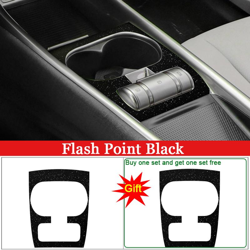 Наклейка на салон автомобиля, подходящая для BYD Dolphin EA1 ATTO 1 2022 2023, наклейка на панель передач автомобиля, защитная пленка коробки передач из углеродного волокна, черная
