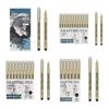 6/9/12 Pieces Multifunctional Drafting Pen Set Fine Line Pen Waterproof Marking Pen for Artist Illustration Sketching