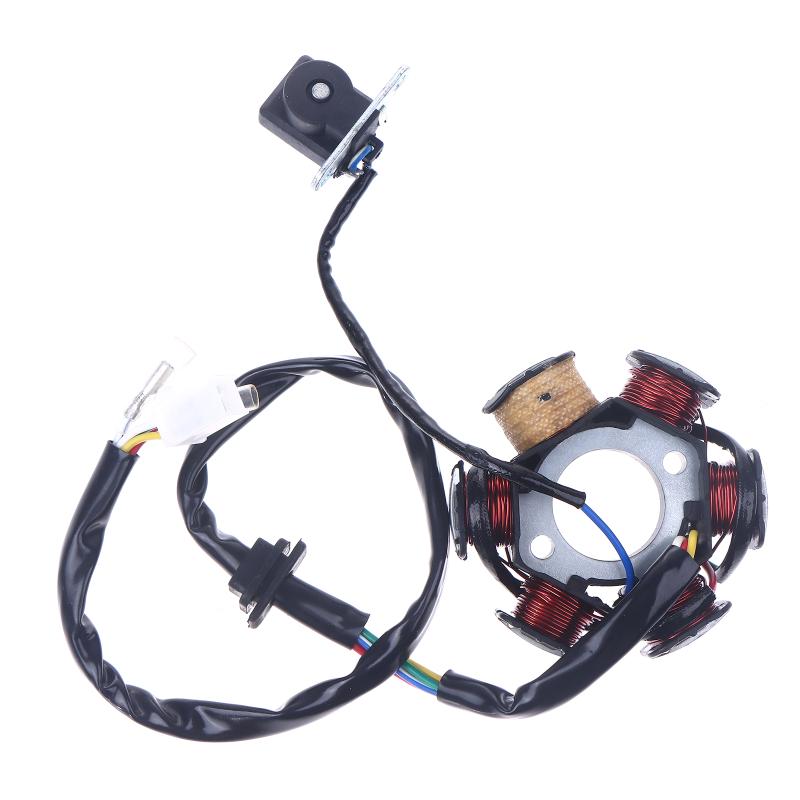 6 полюсов 5 проводов Полуволновой статор зажигания Магнето для Gy6 50cc 70cc 90cc 110cc 125cc ATV Квадроцикл Питбайк Картинг Полная волна