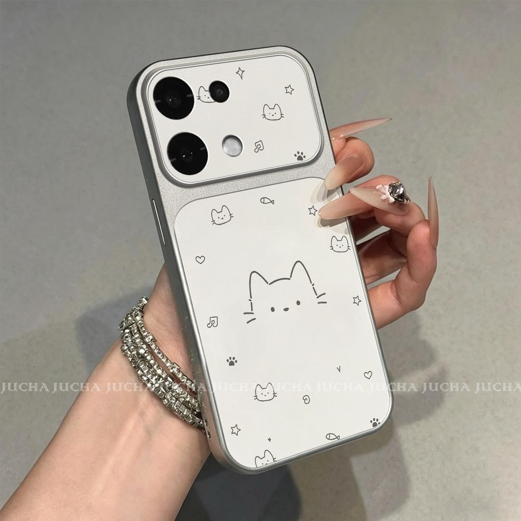 Подходит для чехла мобильного телефона opporeno11, продвинутое чувство женский reno11pro новый защитный чехол 11 линий кошка с сердцем
