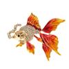 New Goldfish Brooches For Women Cute Animal Rhinestone Design Pin