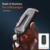 Styling Mouldings High-quality Car key protection shell suede for For VW Volkswagen Touareg 3 Button 2018 - 2021 auto key case c