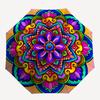 1pc Colorful Mandala Pattern Automatic Umbrella - Automatic Opening And Closing, Sturdy Iron Frame, Formal Occasions yy251018120