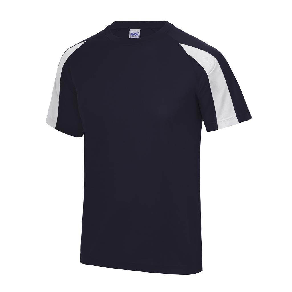 Just Cool Mens Contrast Cool Sports Plain T-Shirt