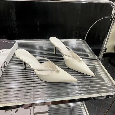 Модные женские тапочки, обувь для женщин, шлепанцы с острым носком, рабочие сандалии, уличная повседневная обувь, VIP лучшие дизайны, летняя обувь 2025, роскошная, уникальная