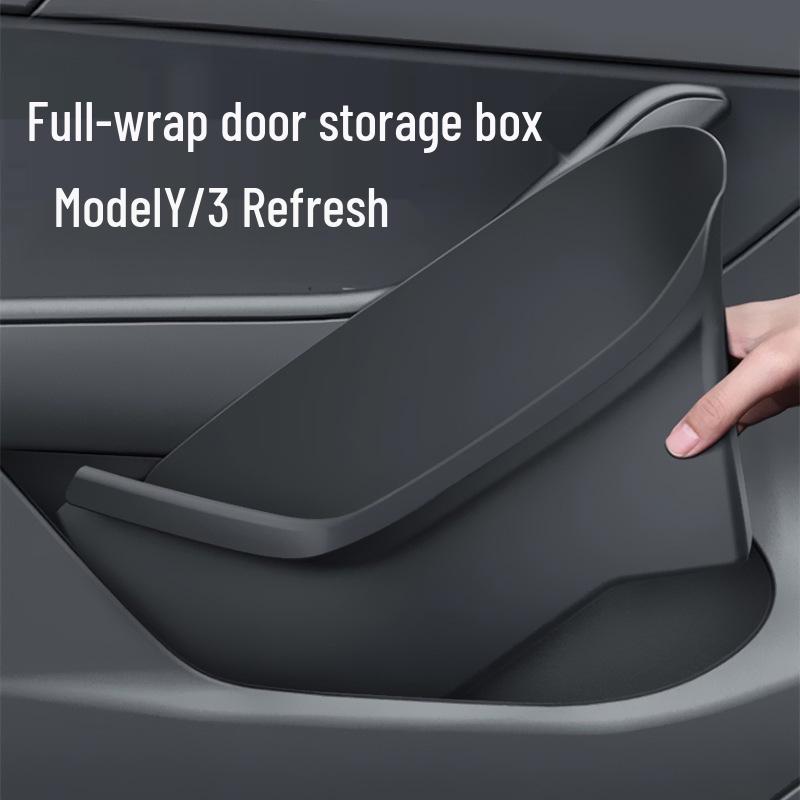 Tesla Model Y/3 Enhanced Door Storage Box & Slot Mat Set