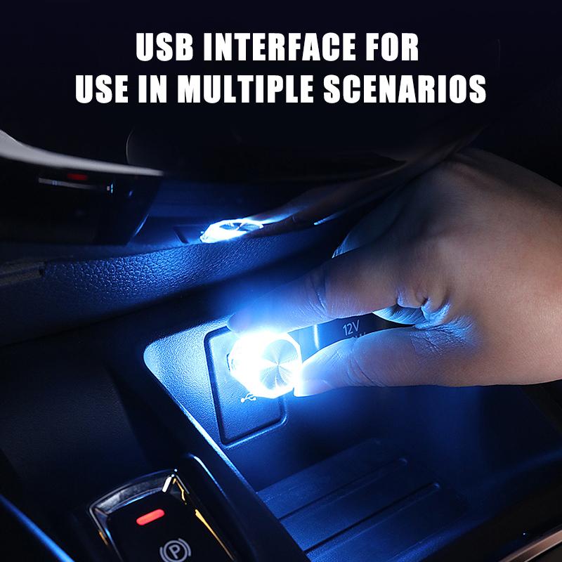 SEAMETAL Окружающее освещение Plug Play Украшение интерьера Легкий автомобиль Mini USB Светодиодная декоративная лампа для автомобиля