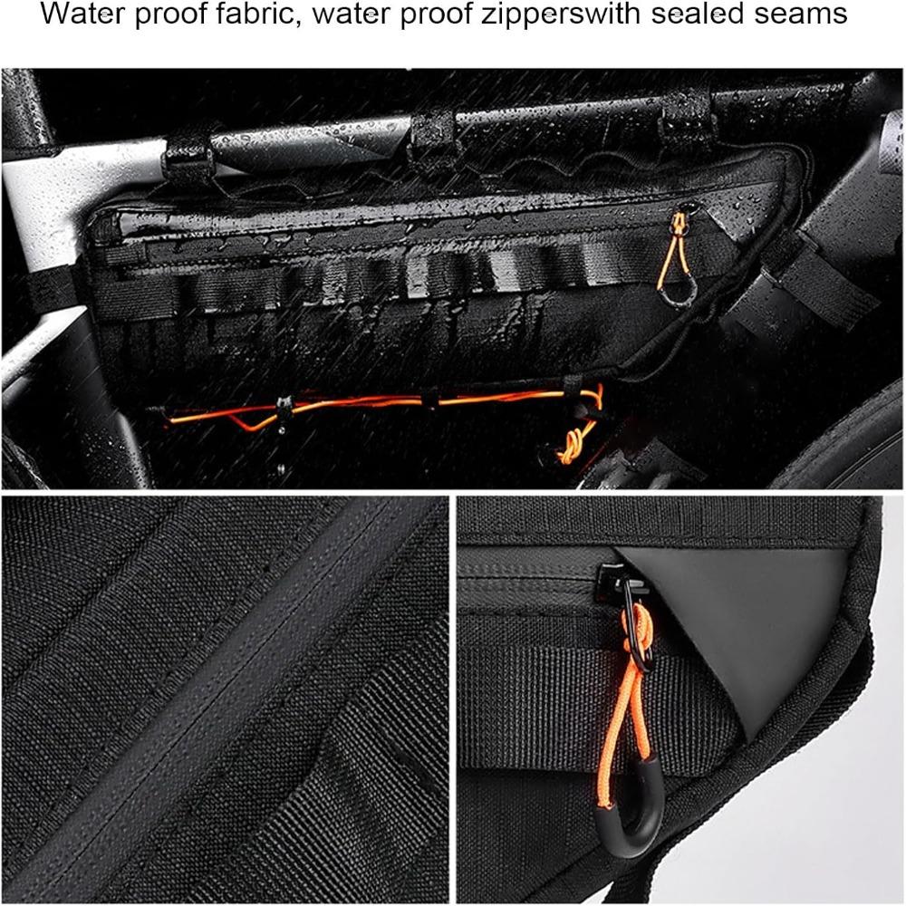 Polyester Bike Frame Bag 2.6L Bike Storage Bag Durable Triangle Bike Bag  Bike Commuting