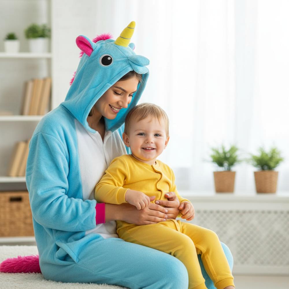 Men's pajamas pegasus kigurumi onesie carnival warm disguise costume m Onesie costume blue/pink pegasus - M