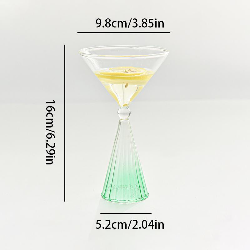 Transparent Irregular Shape Dessert Glass Goblet Gradual Colorful Ice Cream Cup