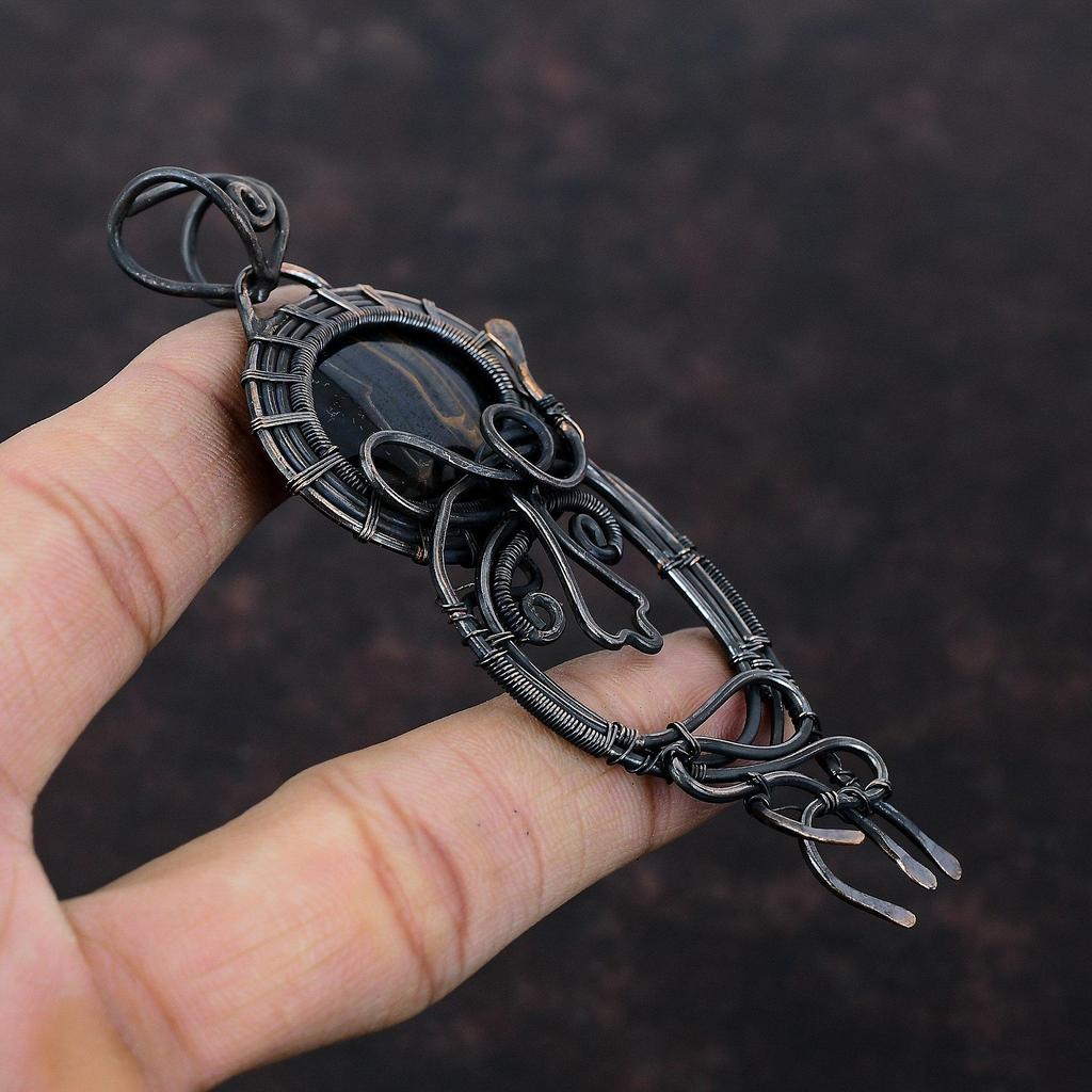 Nellite Pendant Copper Wire Wrapped Pendant Handmade Pendant Nellite Copper Jewelry Awesome Gemstone Pendant Wire Wrapped Jewelry For Gift