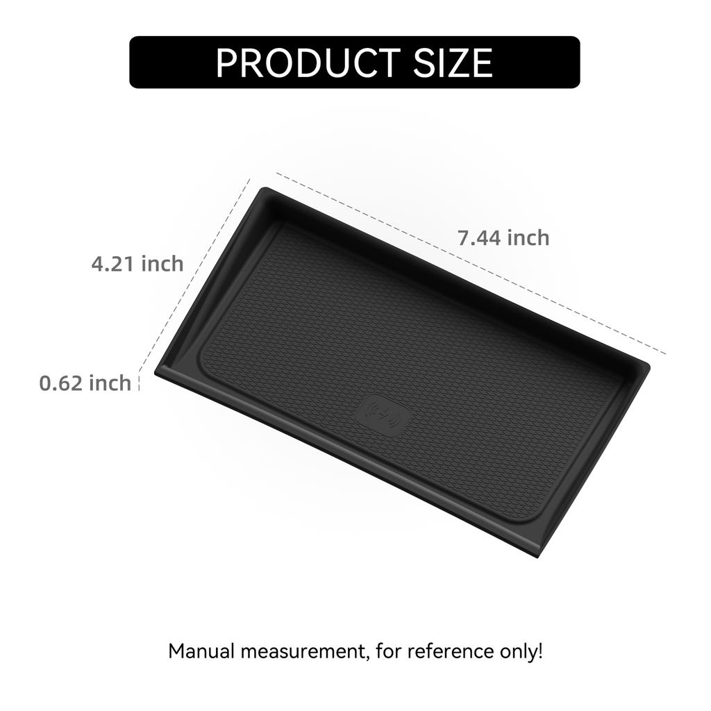 Для Volvo XC60 2026 Силиконовый коврик для беспроводной зарядки телефона Противоскользящий Защитный коврик от грязи Аксессуары для интерьера автомобиля Черный