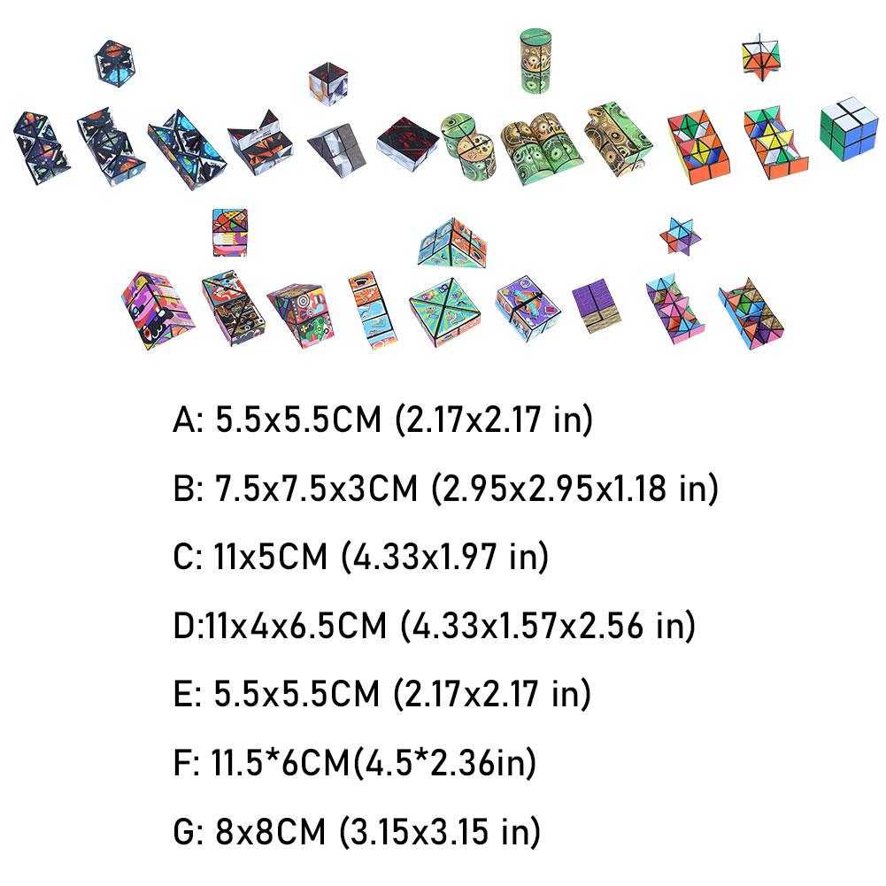 Креативный геометрический магнитный кубик-звезда, универсальный бесконечный антистресс, игрушка для стола от тревоги, водонепроницаемый волшебный кубик из АБС-материала