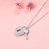 Diamond-encrusted Love Key Necklace Female Creative Versatile Collarbone Chain Light Luxury Niche Ins Trend Jewelry