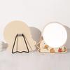 Cartoon Standing Makeup Mirror Adjustable Desktop Makeup Mirror Portable Single-sided Mirror  Gift