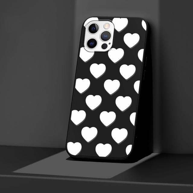 Чехол Love Heath для Apple Iphone 14 11 13 12 Pro Max Xr 7 8 +Se 2020 Xs 6 6s Plus 5 5S, милый роскошный черный силиконовый чехол для телефона