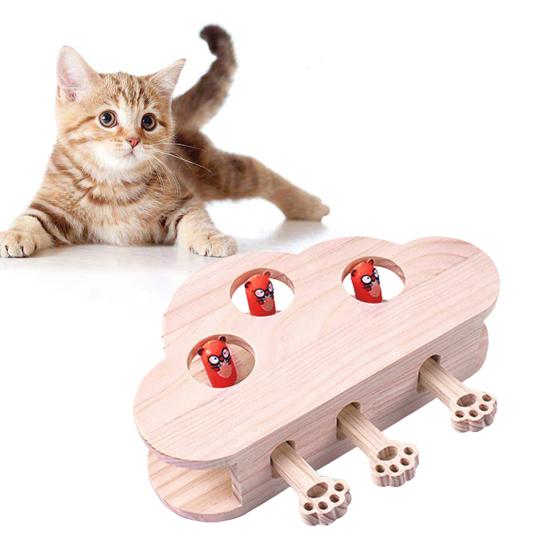 Игрушка для кошек «Бей крота» 3 в 1 интерактивная картонная когтеточка с игрушкой «Бей крота» для кошек, живущих в помещении