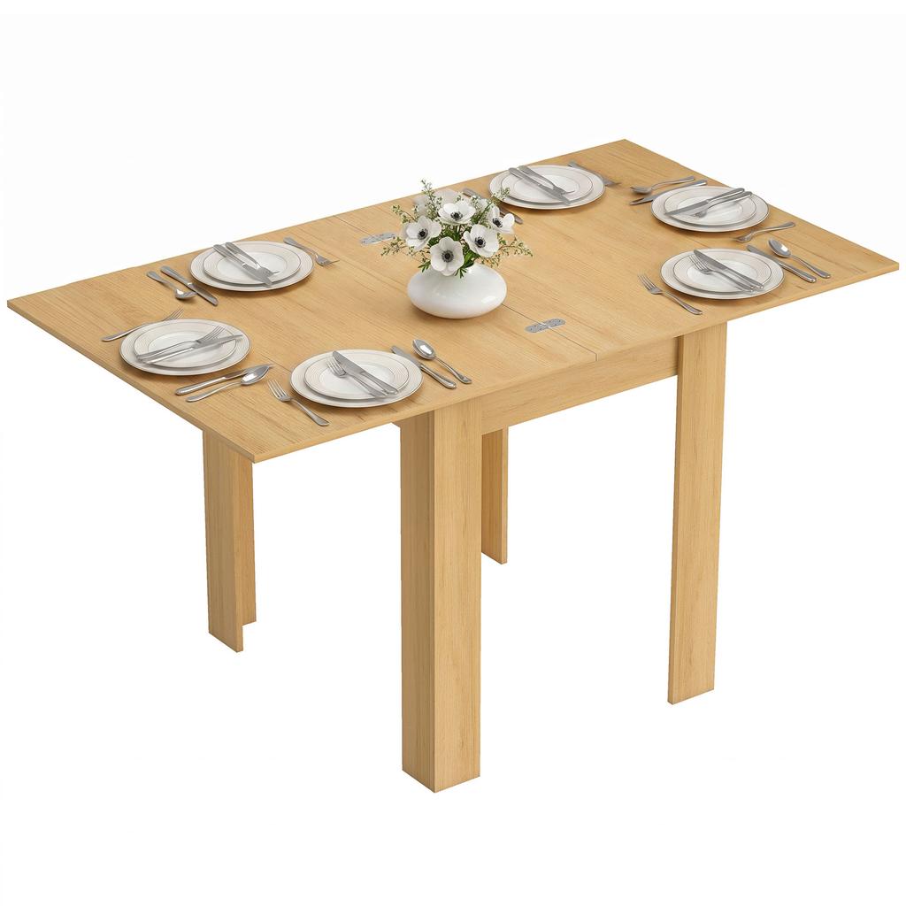Extendable Dining Table 70 140 X 80 Cm Modern Dining Room Table For 4 6 People Space Saving For Kitchen Dining Room