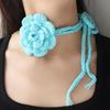 2024 Весна/Лето Ручной работы Многоцветное колье-чокер с розами для женщин