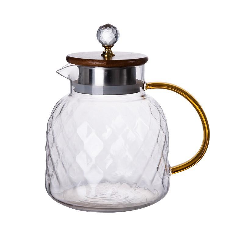 1,5 л прозрачный боросиликатный стеклянный чайник термостойкий большой прозрачный чайник цветочный чайный набор пуэр чайник чашка офисный домашний инструмент
