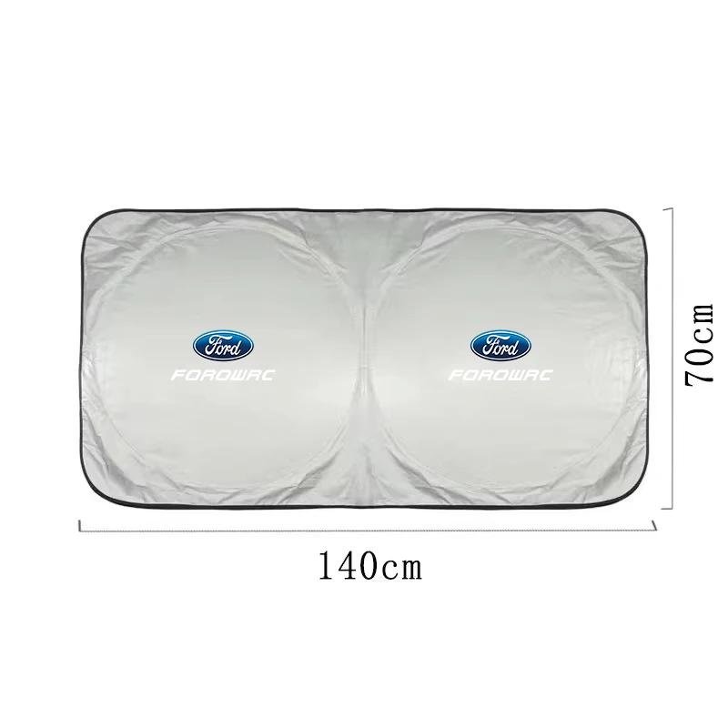 Car Sticker Car Sticker Ford Car Sunshade Umbrella-style Front Glass Sunshade Sunscreen Heat Insulation Cloth For Ford Fiesta Ec