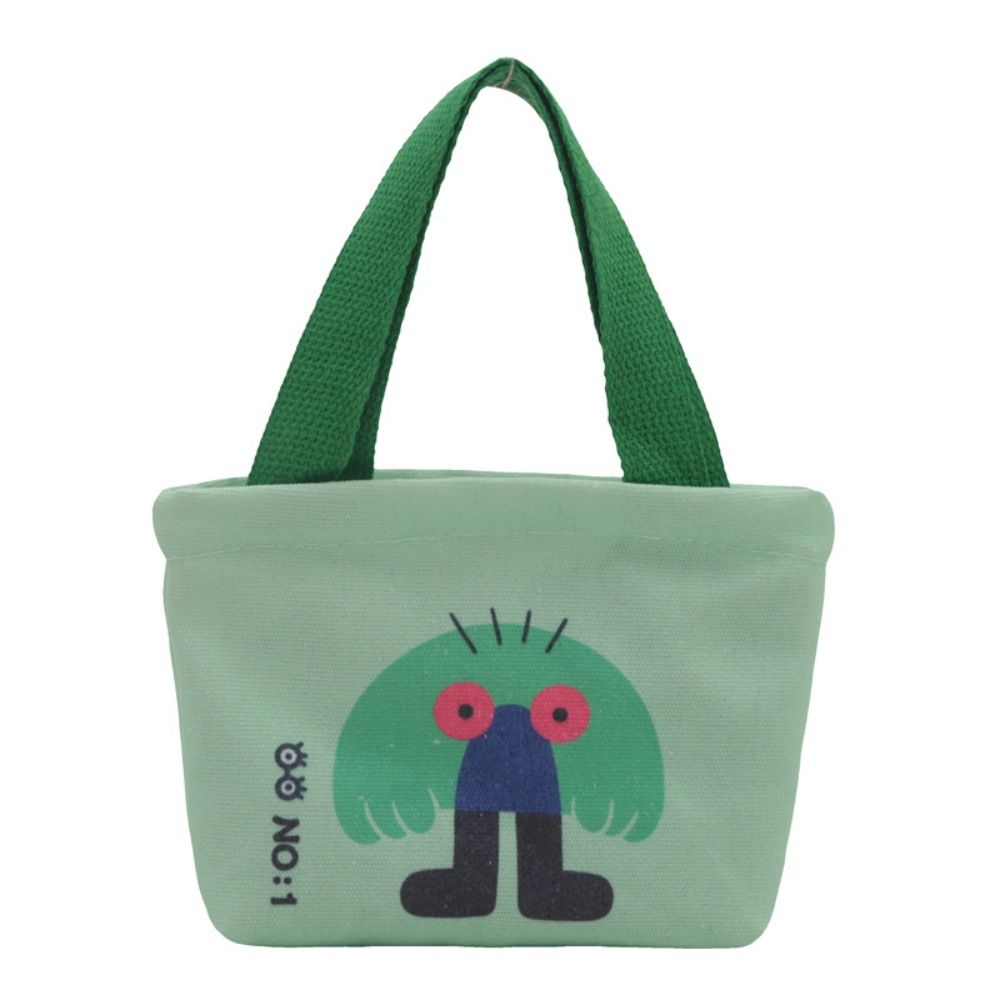 Cartoon Mini Canvas Bag Korean Style Small Bags Women's Handbag Hand Snack Bag Lunch Bag