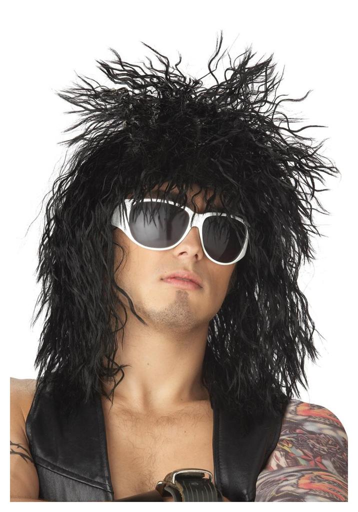 2012 California Costumes Dude Wig Black Rockin' -