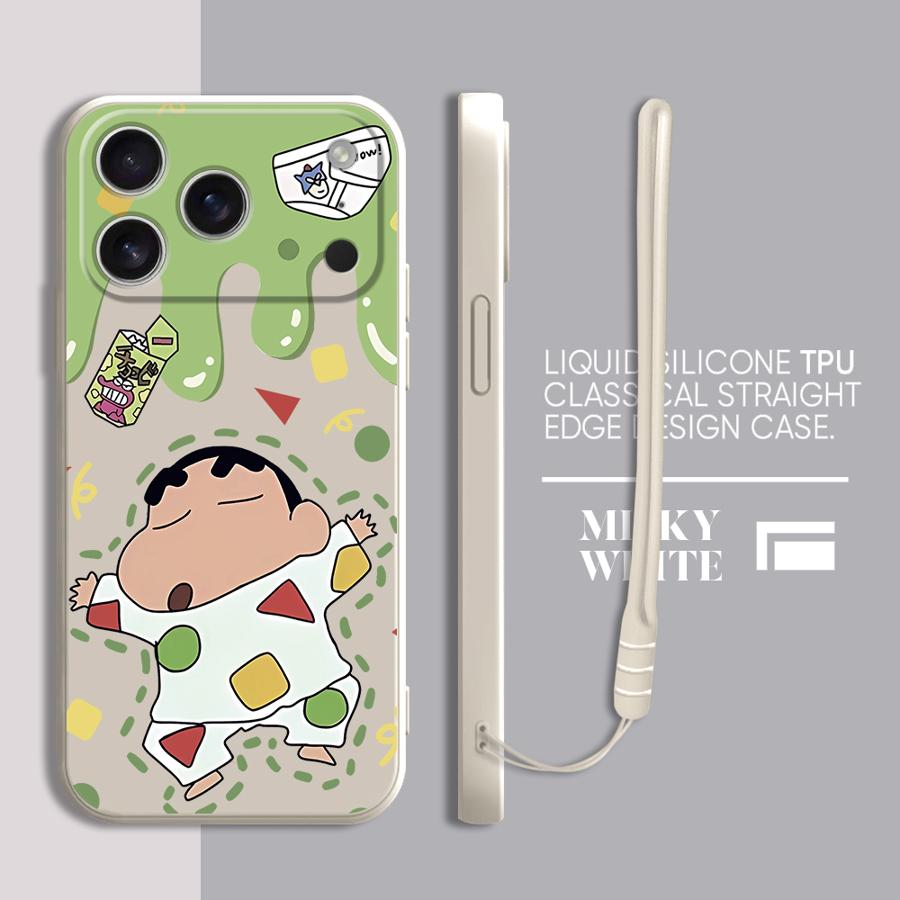 Phone Cover Case for Apple iPhone 17 Pro Max 13 Mini 7 8 16 11 XS XR Air 12 Plus 15 Cartoon Crayon Shin-chan