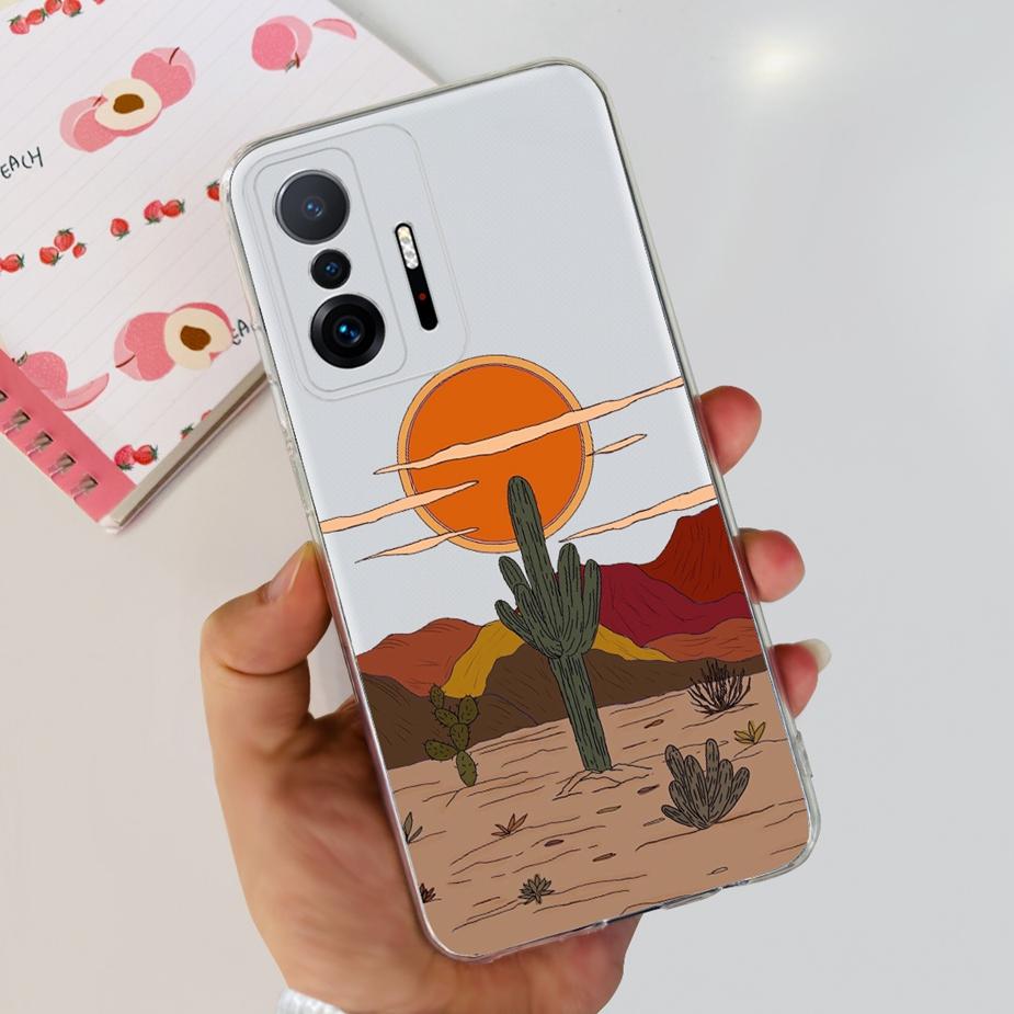 Чехол для Xiaomi 11T Pro Новый Модный Задняя Крышка Силиконовый Мягкий ТПУ Чехол для Телефона Для Xiaomi Mi 11T Pro 11TPro Mi11T Полный Чехол Бампер