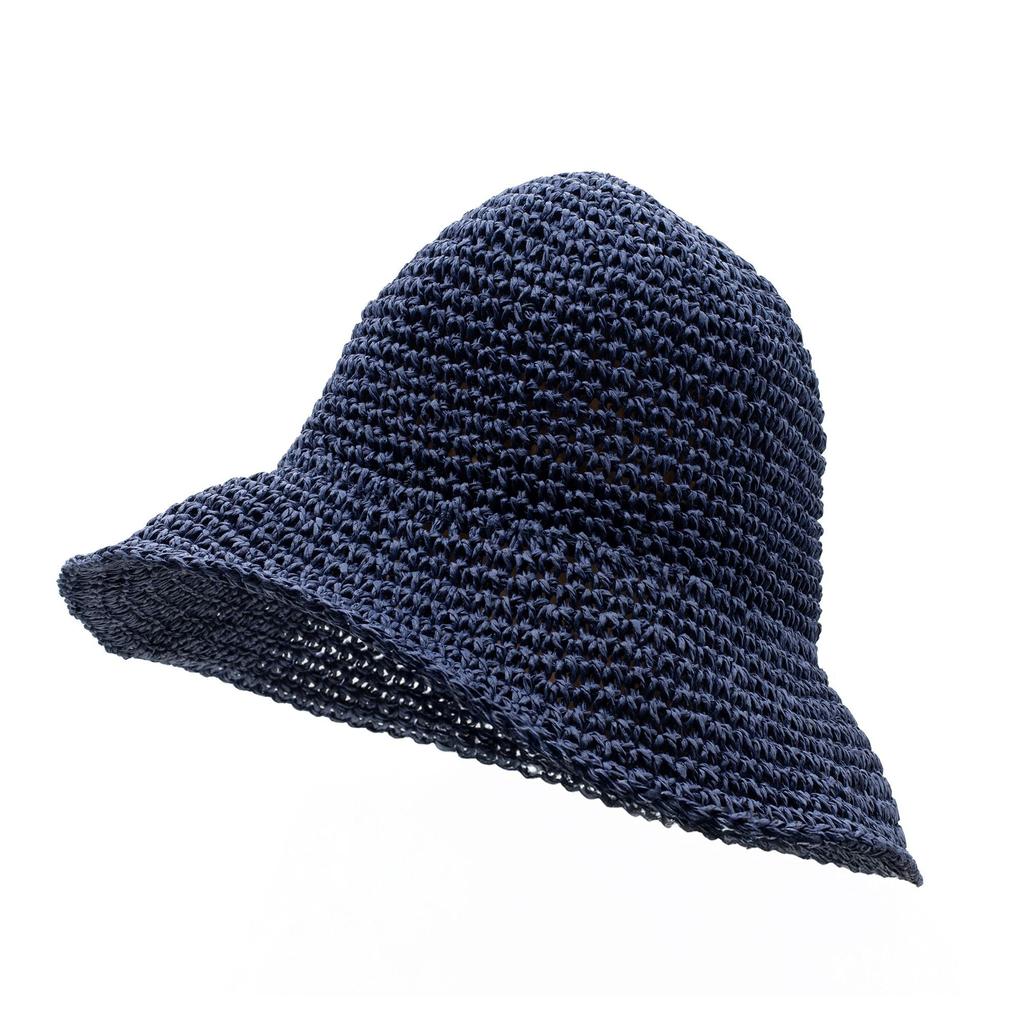 Nomad Sari Floppy Straw Sun Hat – Navy Blue